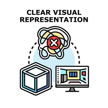 Visualizing complex concepts into clear representations Stock Illustration