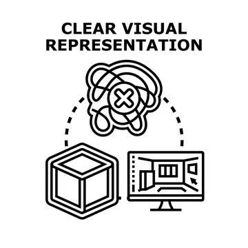 Visualizing complex concepts into clear representations Stock Illustration