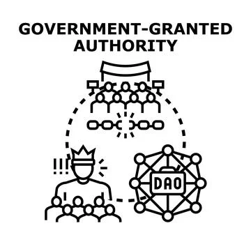 Visualizing the contrast between traditional centralized control, where peopl Stock Illustration