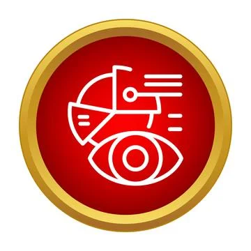 Visualizing data analysis with a pie chart and eye icon Illustrazione stock