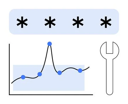 Visualizing Data Security and Optimization Tools in a Digital Environment Illustrazione stock