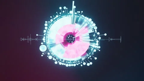 Visualizing data through FUI 3d animation Stock Footage 278389715
