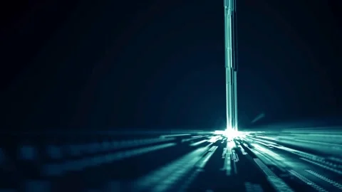 Visualizing digital impact when computer starting or booting. 스톡 동영상 334023475