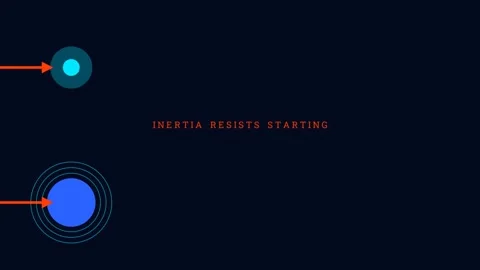 Visualizing inertia as a resistance to change Vídeo Stock 335764590
