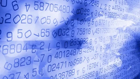 Visualizing information animation and digits bring worldwide data to life. World 库存影片 245963580