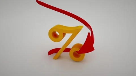 Visualizing Interest Rate Trends, the Movement of Financial Rates. Stock Footage 247554566