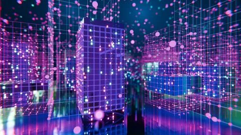 Visualizing the Intricate Attention Mechanism Inside a Transformer Model - Stock Illustration
