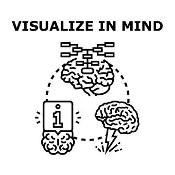 Visualizing mind creating innovative idea concepts Illustrazione stock