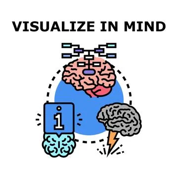Visualizing mind creating innovative idea concepts Stock Illustration