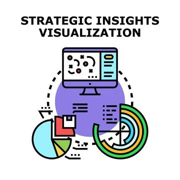 Visualizing strategic insights for business data analysis Stockillustratie