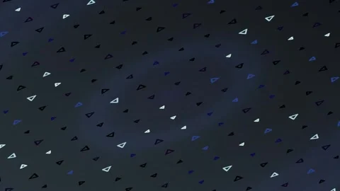 Visually Abstract Swirling Pattern with Triangles in Deep Blue Setting Vídeo Stock 328588145