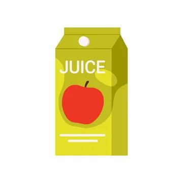 A visually appealing and creative packaging design for fresh apple juice Stock Illustration