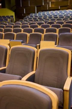 A visually appealing Empty Auditorium Seating arrangement showcasing Modern 库存照片