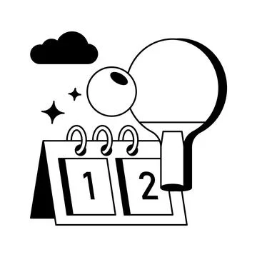 A visually appealing glyph illustration of hotel room comfort Stock Illustration