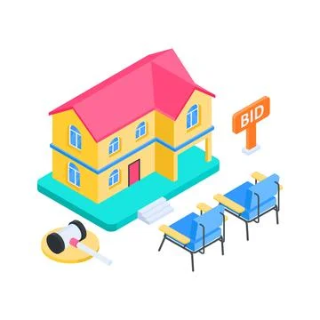 Visually appealing isometric illustration focusing on efficient database Stock Illustration