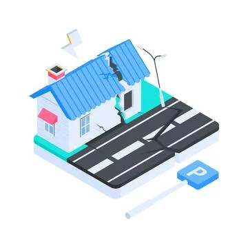 Visually appealing isometric illustration showing digital library with open Stock Illustration