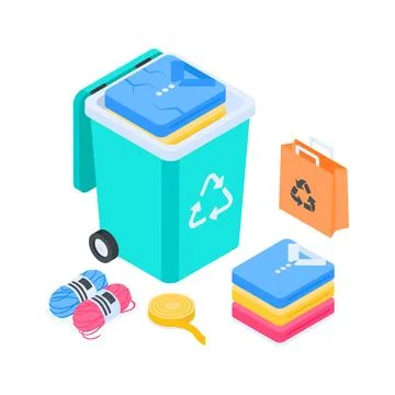 Visually appealing isometric illustration of technical support monitoring for Stock Illustration