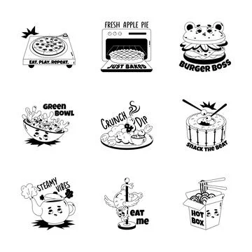 A visually appealing ouline illustrations pack of gym and sports equipment Stock Illustration