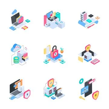 A visually appealing ouline illustrations pack of gym and sports equipment Stock Illustration
