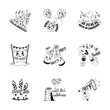 A visually appealing outline illustration of hotel accommodation Illustration