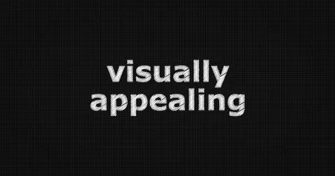VISUALLY APPEALING text on board Stock Illustration