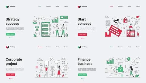 A visually appealing vector illustration template for business strategy and Stock Illustration