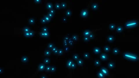 Visually captivating animation features glowing blue elements moving Stock Footage 317106551