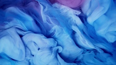 This is a visually captivating representation of Abstract Blue Swirls and Ink Stock Footage 303606174