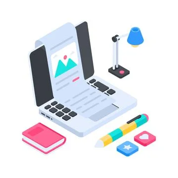 Visually engaging isometric illustration depicting modern information extraction Stock Illustration