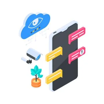Visually engaging isometric illustration of live lecture for modern digital Stock Illustration
