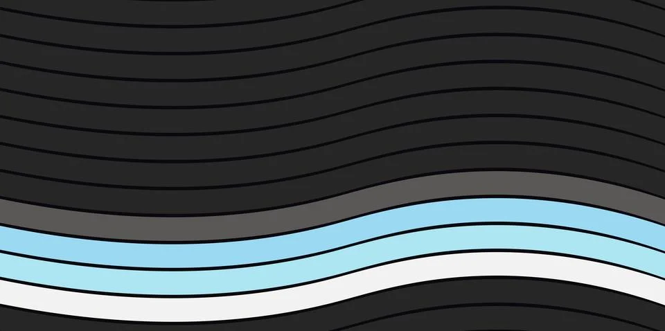 A visually striking abstract design featuring smooth, flowing horizontal line Stock Illustration