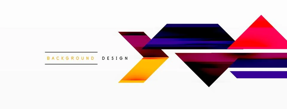 Visually striking background design featuring dynamic geometric lines and arrows Stock Illustration