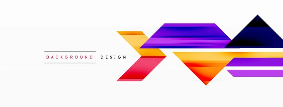 Visually striking background design featuring dynamic geometric lines and arrows Stock Illustration