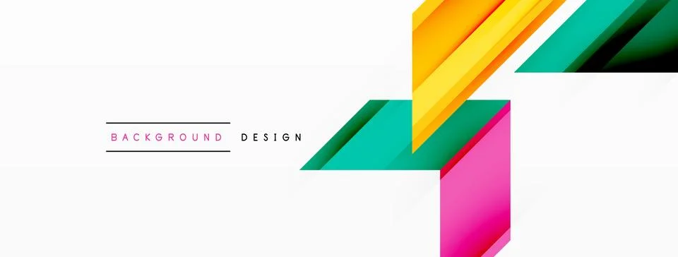 Visually striking background design featuring dynamic geometric lines and arrows Stock Illustration