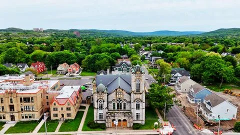 Visually Striking - St. Anthony of Padua Catholic Church - Syracuse, NY Stock Photos