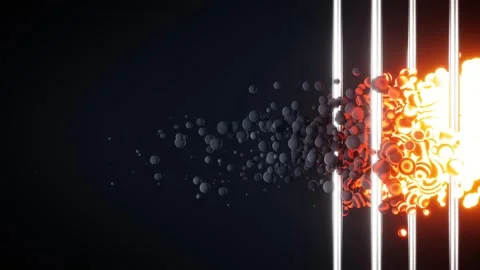 Visually stunning abstract animation with fire and particles, perfect for visual Stock Footage 277803025