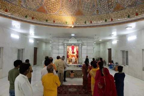 Visuals of Laxmi Narayan temple of India. Bhagwan Vishu and Sri Laxmi Stock Photos