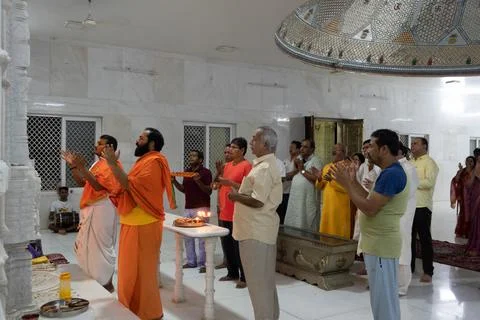 Visuals of Laxmi Narayan temple of India. Bhagwan Vishu and Sri Laxmi 스톡 사진