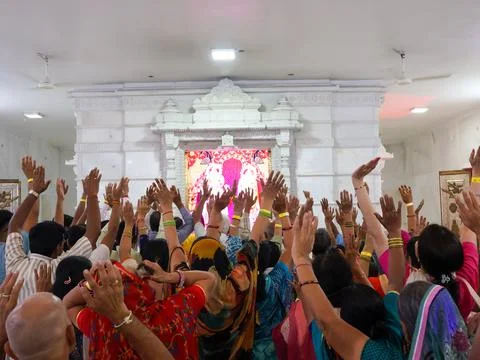 Visuals of Laxmi Narayan temple of India Stock Photos