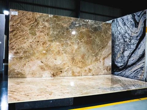 Visuals of a popular Marble Slabs. Stock Photos