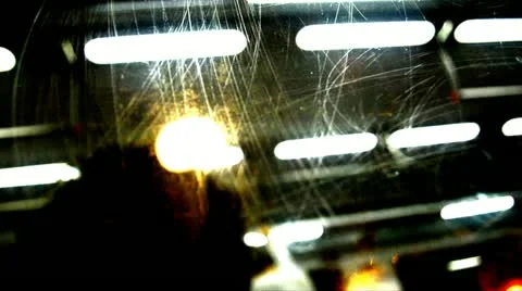 Visuals for vjs, public lighting on public transportation in barcelona catalu Stock Footage 12419868