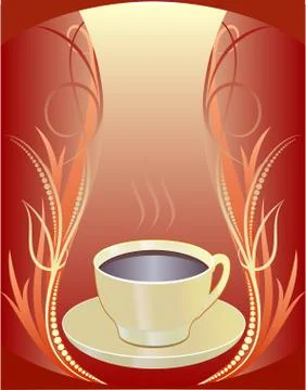 Vitage coffee label Stock Illustration