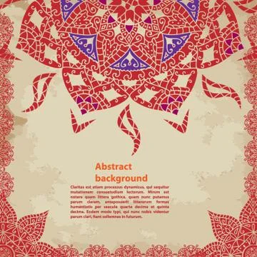 Vitage indian ornament Stock Illustration