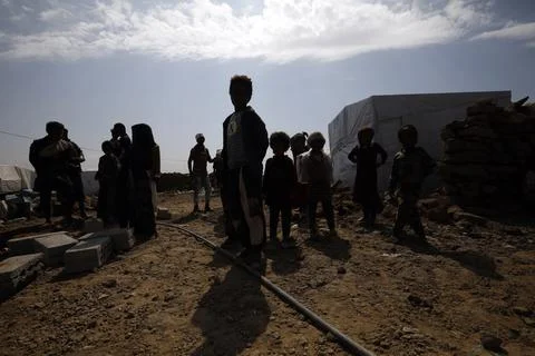 Vital relief programs reduced amidst Yemen's humanitarian crisis, Sanaa - 05 Jan Stock Photos