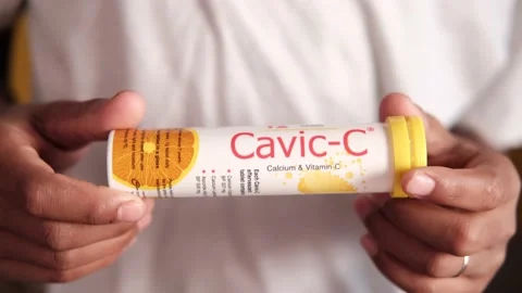 Vitamic c tablet container Stock Footage 187706600