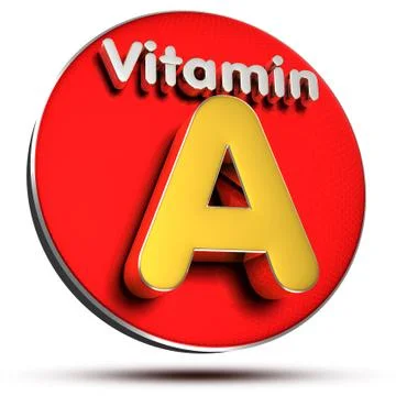 Vitamin A 3D.(with Clipping Path). Stock Illustration