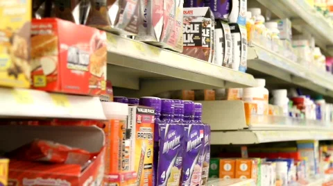 Vitamin Aisle Stock Footage 668443