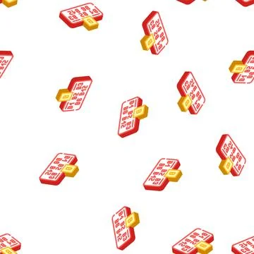 Vitamin b group isometric icon seamless pattern Stock Illustration