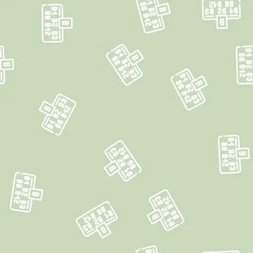 Vitamin b group line vector seamless pattern Stock Illustration