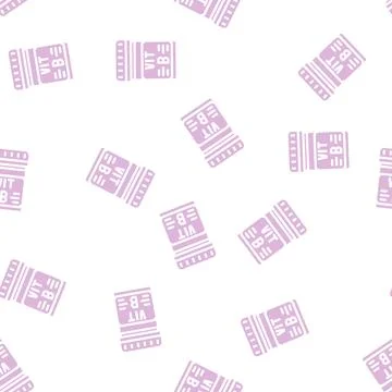 Vitamin b package glyph vector seamless pattern 스톡 일러스트